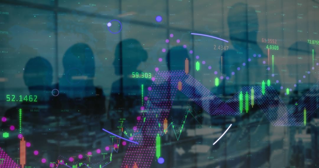 Global Business Innovation with Data Interface Silhouettes