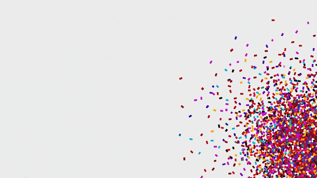 Colorful Confetti Explosion on Gray Background