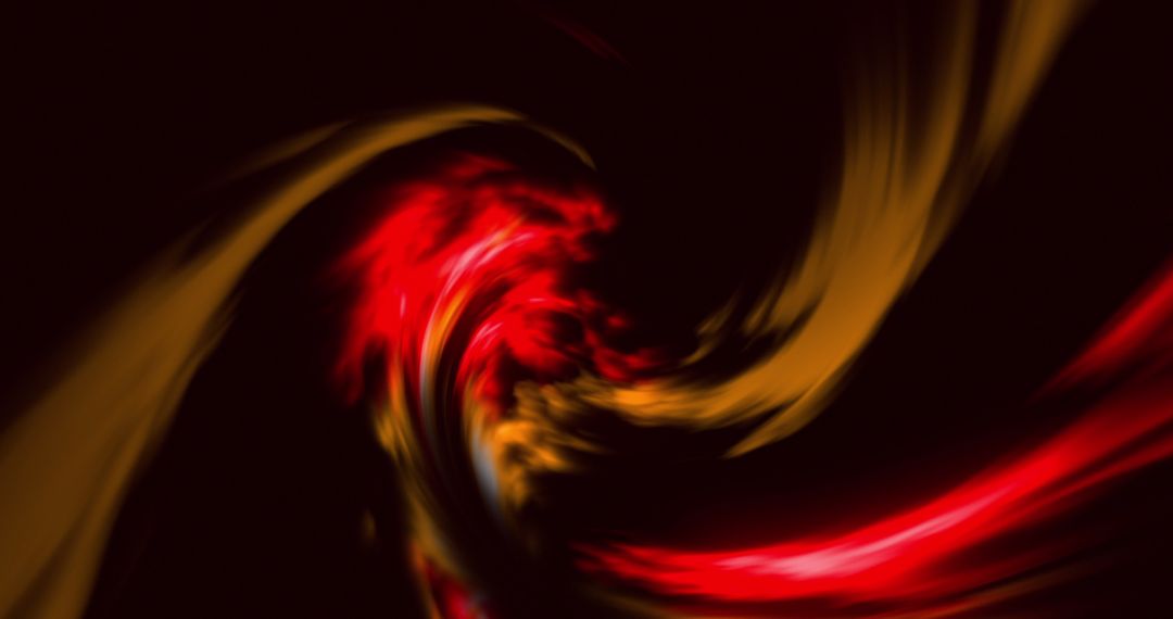 Abstract Glowing Red and Orange Light Waves