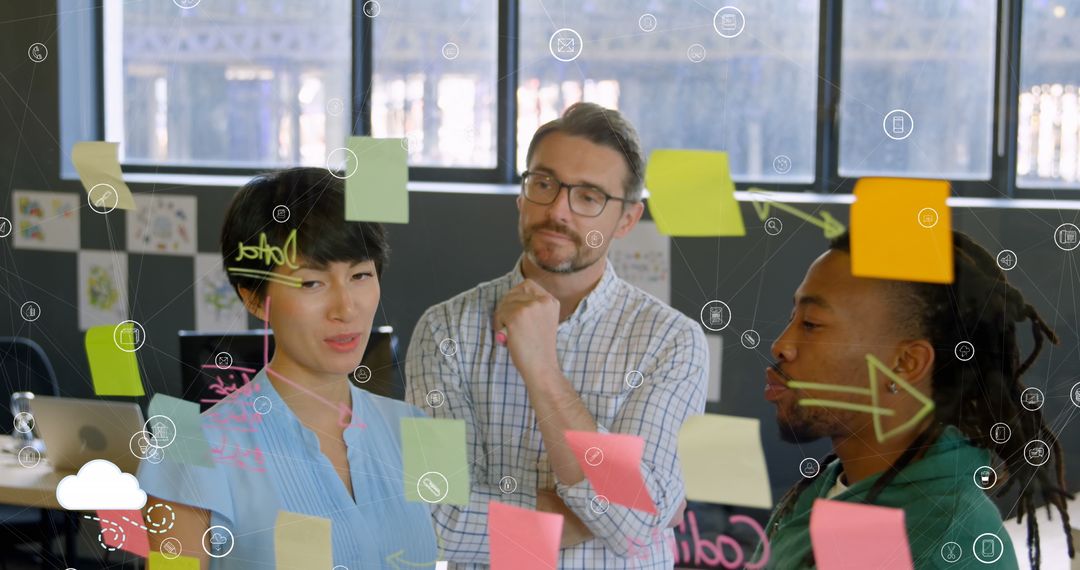 Diverse Team Brainstorming Innovation with Technology Themes