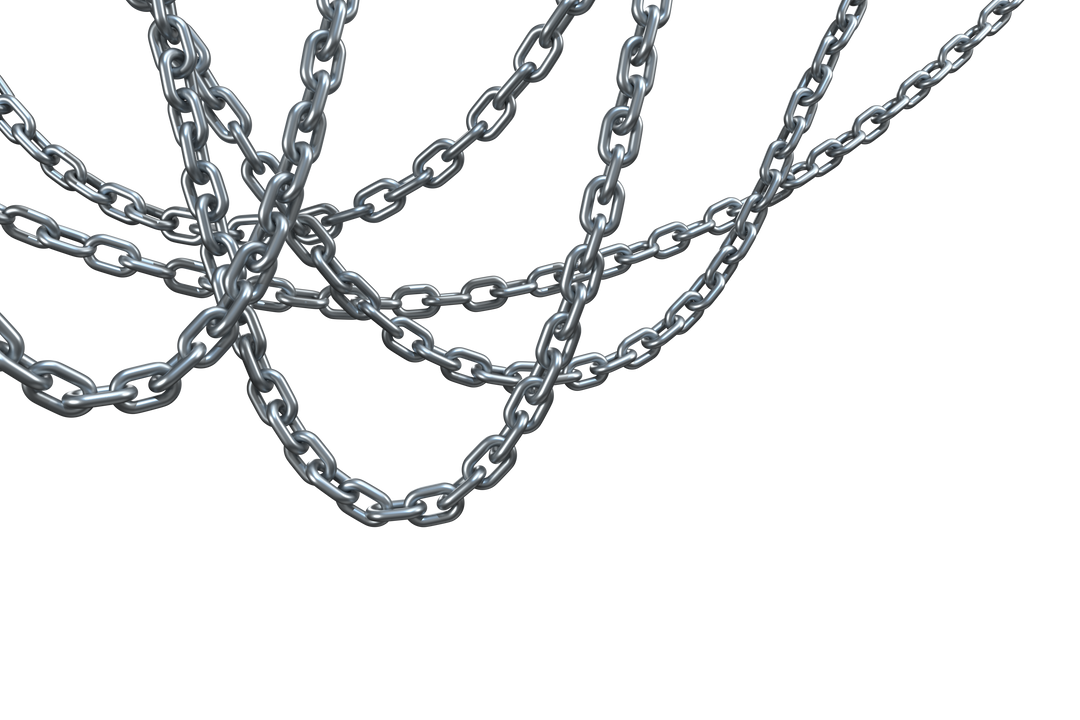 Transparent 3D Metallic Chains Hanging Isolated - Download Free Stock Images Pikwizard.com