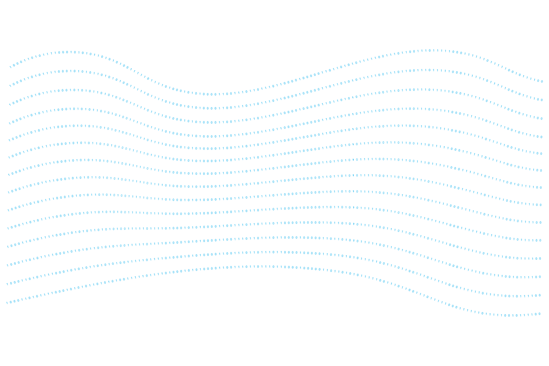 Abstract Blue Dotted Transparent Wave Line Pattern on Black Background