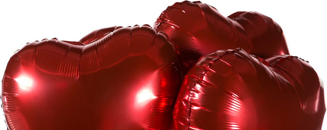 Red Heart Shape Balloons Bubbling Together in Celebration, Transparent Background - Download Free Stock Images Pikwizard.com