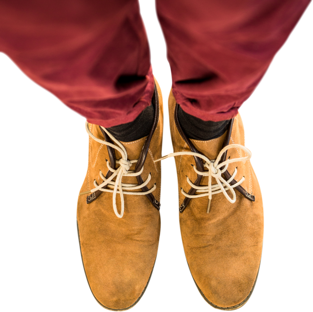 Man Legs Wearing Brown Shoes in Red Pants on Transparent Background - Download Free Stock Images Pikwizard.com