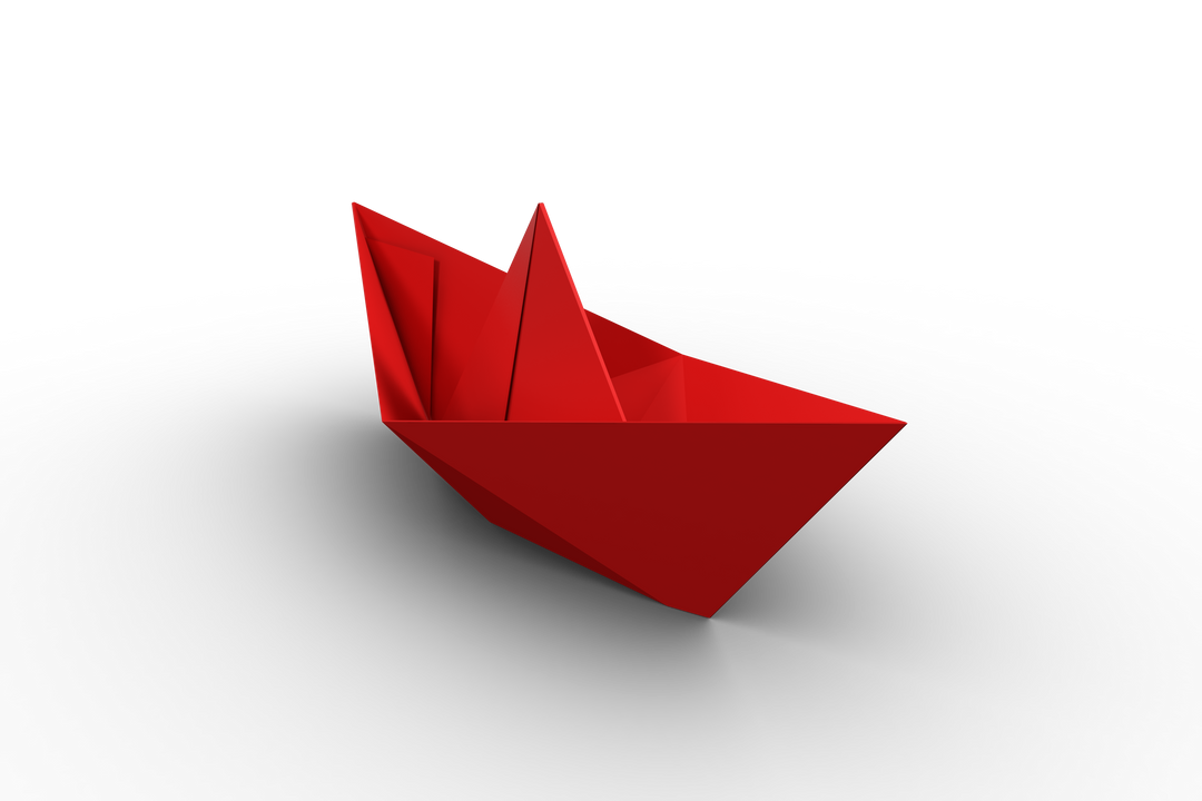 Studio Shot of Red Paper Boat on Transparent Background - Download Free Stock Images Pikwizard.com