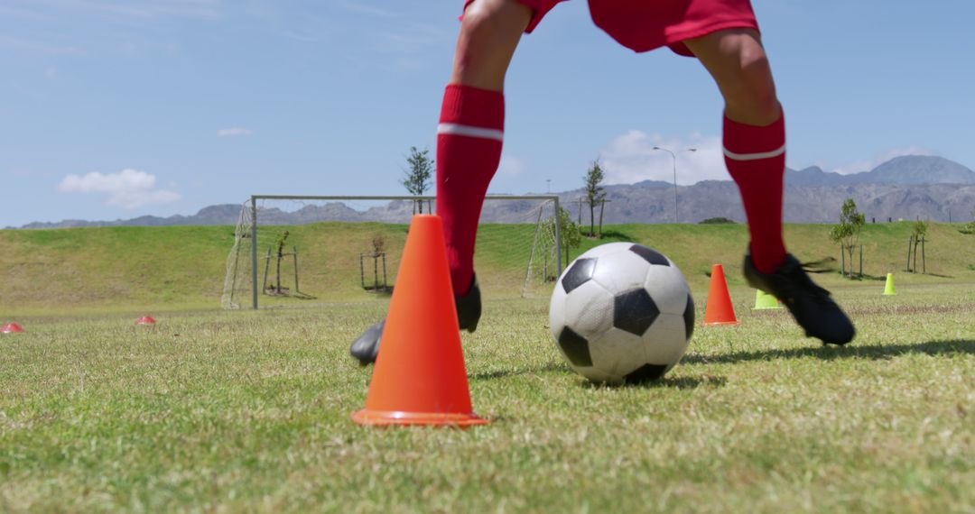 Youth Soccer Training with Dribbling Drills on Field - Free Images, Stock Photos and Pictures on Pikwizard.com