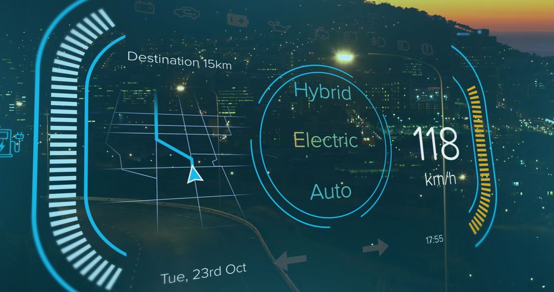 Futuristic Automotive Technology Dashboard Display