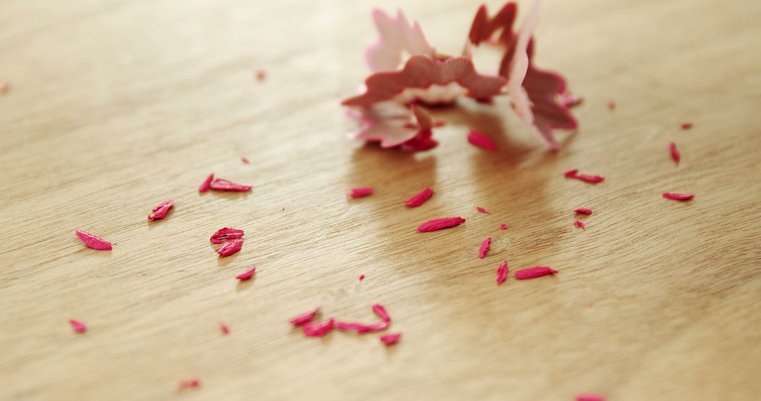 Pink Paper Shavings on Wooden Surface Close-Up - Free Images, Stock Photos and Pictures on Pikwizard.com