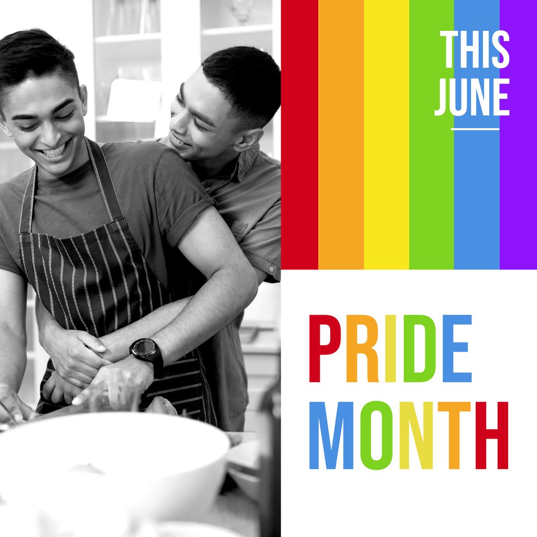 Celebrating Gay Pride Month with Joy and Unity Concept