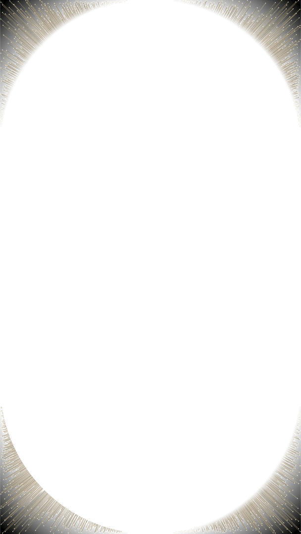 Elegant Oval Frame with Radiant Gold Rays on Transparent Background