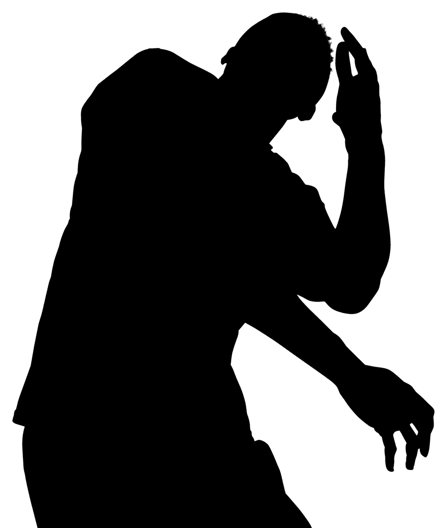 Sports Man Silhouette PNG Vector on Transparent Background