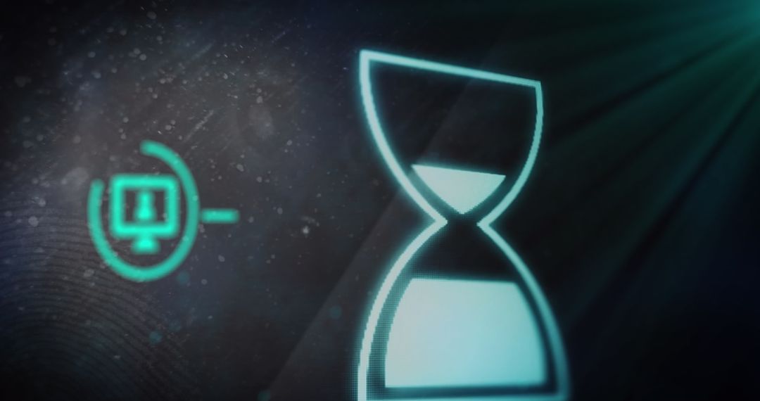 Digital Communication Interface with Egg Timer Icon