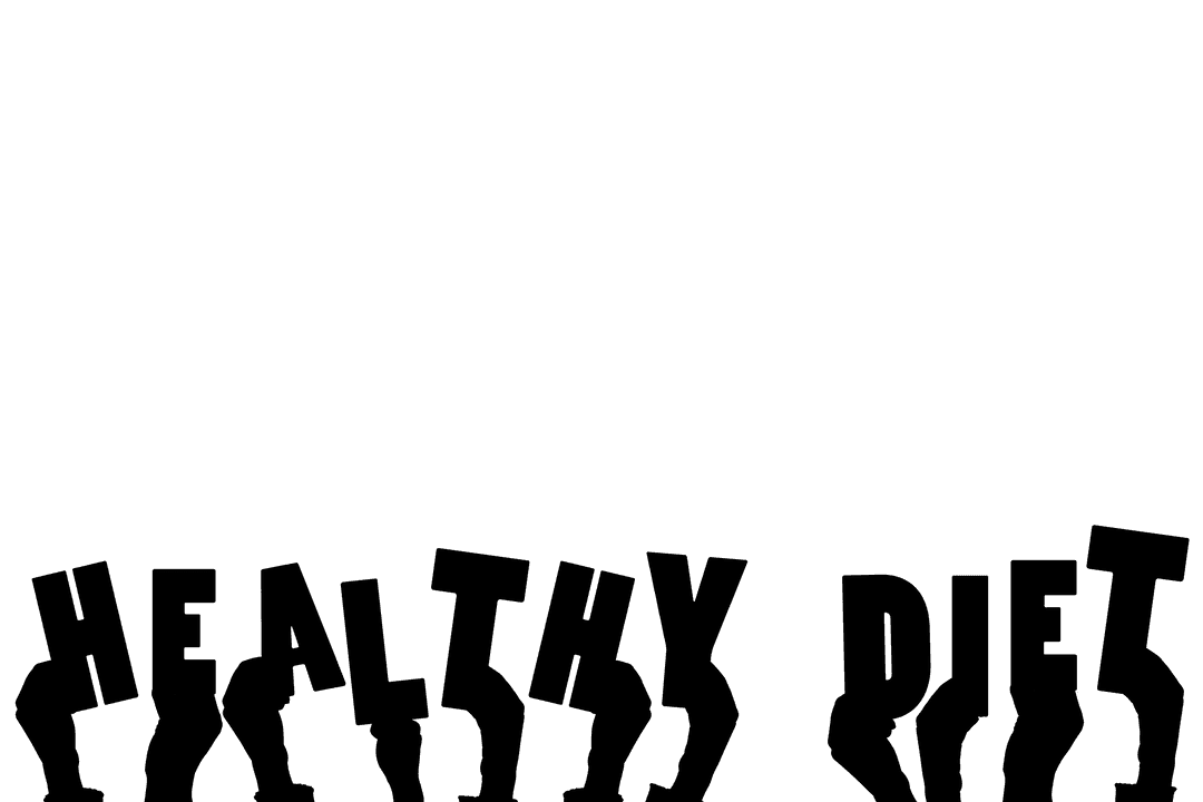 Transparent Diet Hands Holding Fork and Spoon Illustration