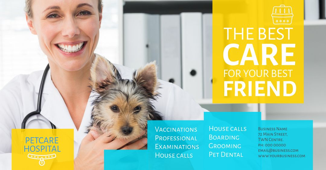 Veterinarian providing compassionate care holding adorable puppy