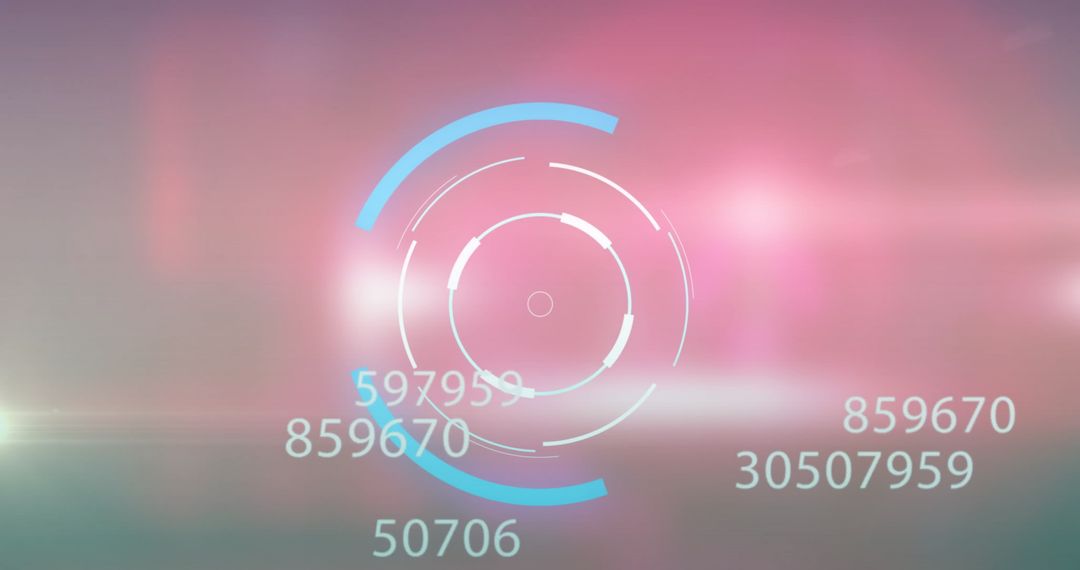 Abstract Digital Data Processing with Futuristic Hud Elements
