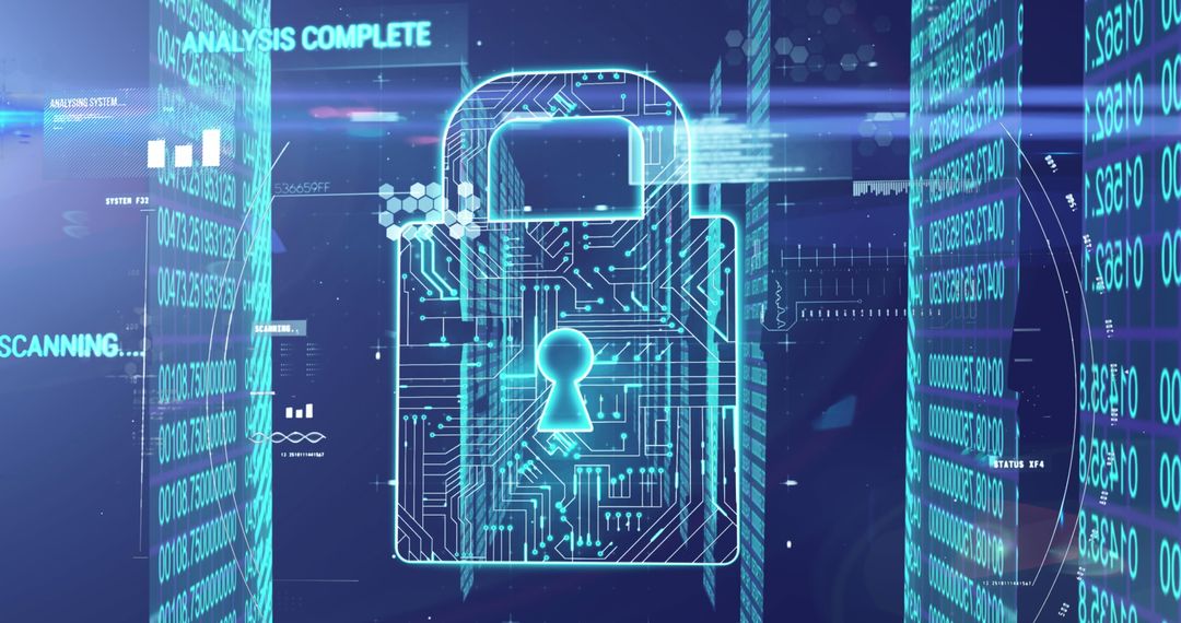 Digital Lock Symbolizing Online Security on Tech Interface