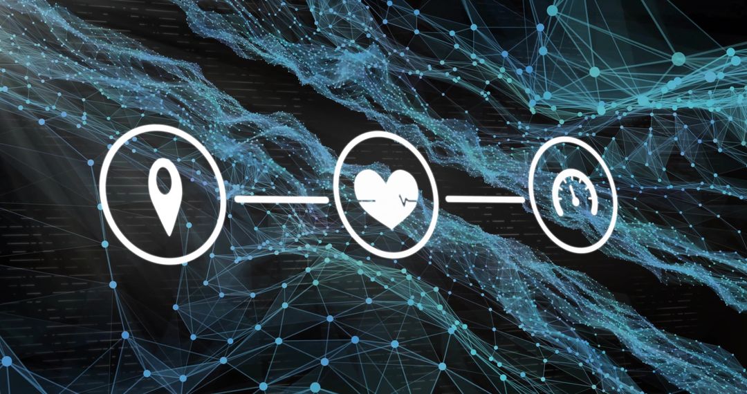 Innovative Digital Connectivity with Data Visualization Icons