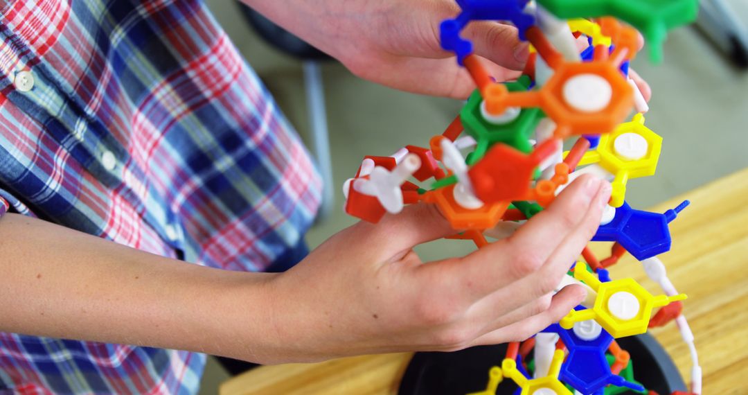 Student Assembling Molecular Model in Science Classroom - Free Images, Stock Photos and Pictures on Pikwizard.com