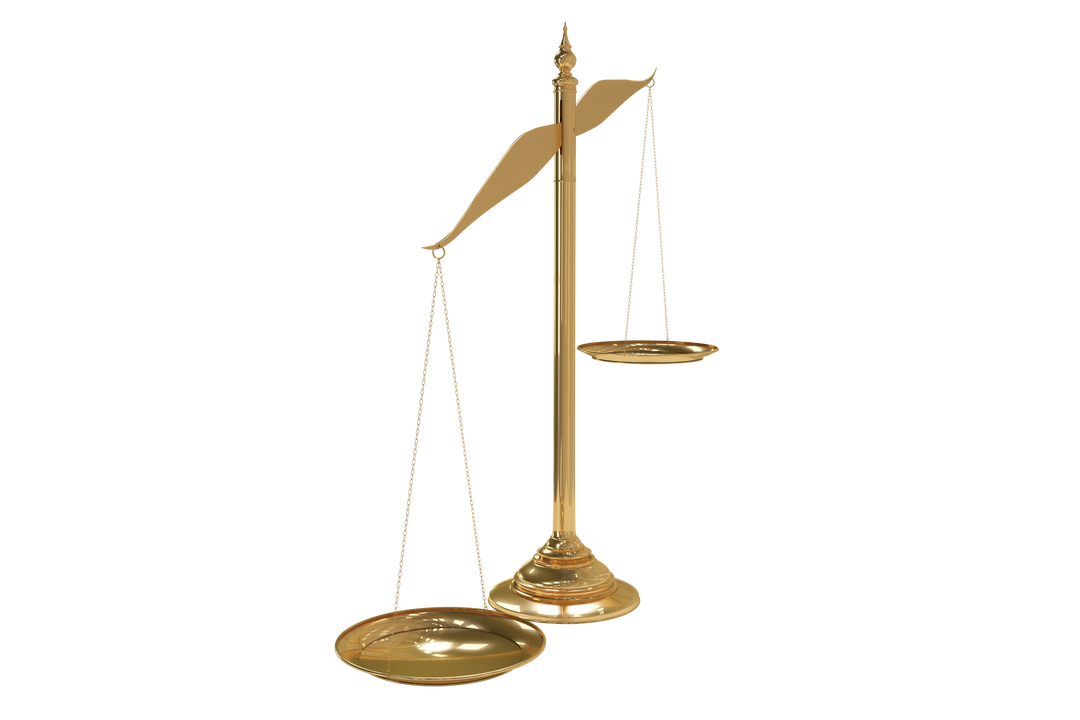 Golden Scales Of Justice On Transparent Background Representing Balance And Fairness - Download Free Stock Images Pikwizard.com