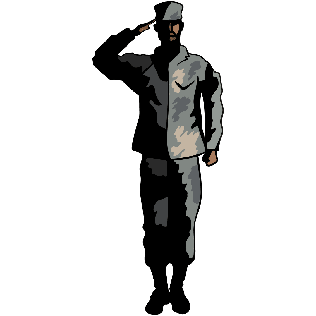 Saluting Soldier Silhouette on Transparent Background - Download Free Stock Images Pikwizard.com