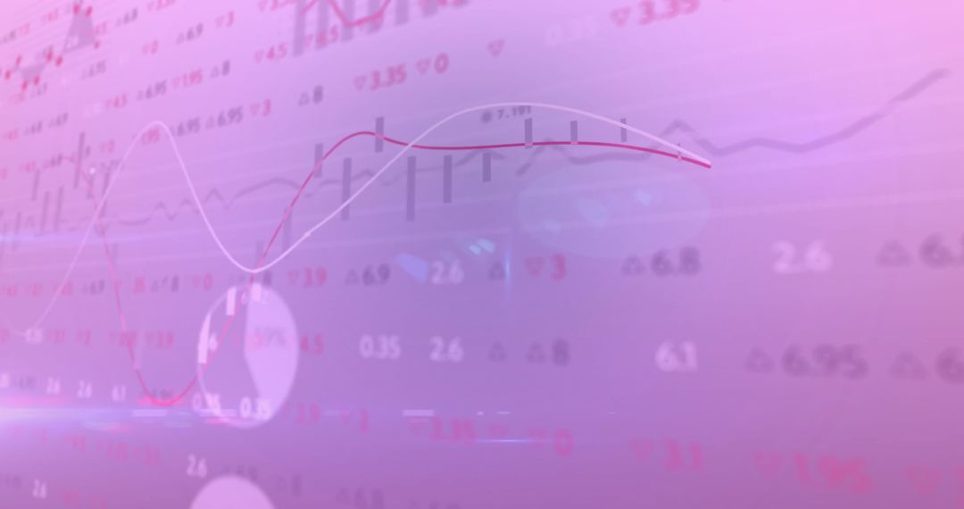 Financial Data and Analysis in Futuristic Digital Interface