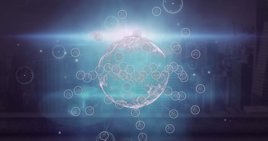 Global Networking Technology Concept with Digital Icons