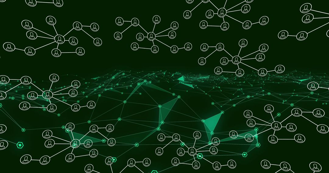 Digital Networking Global Connections with Human Icons