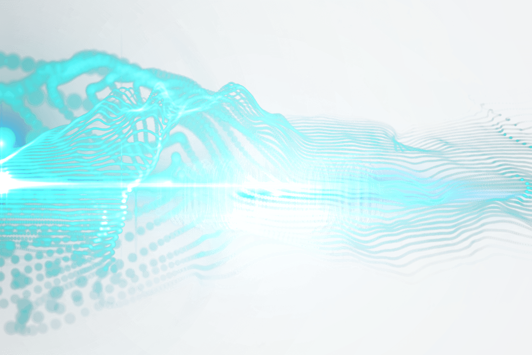 Abstract Digital Soundwave on Transparent Background