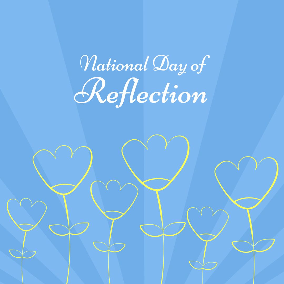 National Day of Reflection with Stylized Flower Design