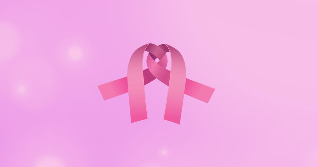Pink Ribbon Logo Symbolizing Breast Cancer Awareness
