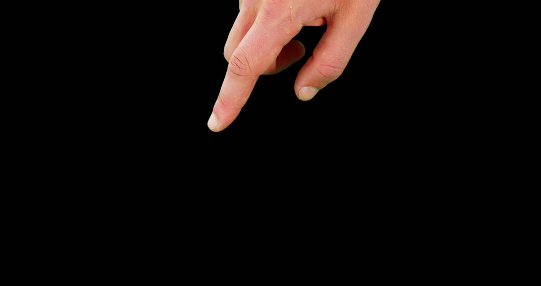 Hand Pointing Finger Against Black Background - Free Images, Stock Photos and Pictures on Pikwizard.com