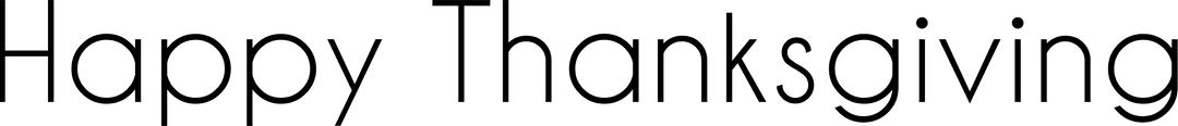 Transparent Happy Thanksgiving Script Text