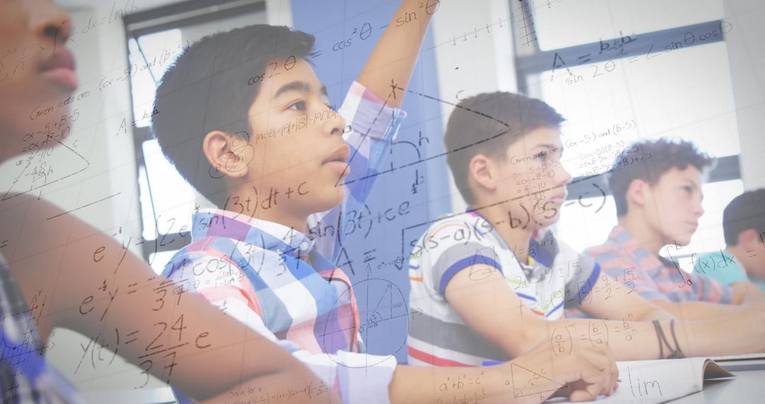 Schoolchildren Learning with Mathematics Overlay