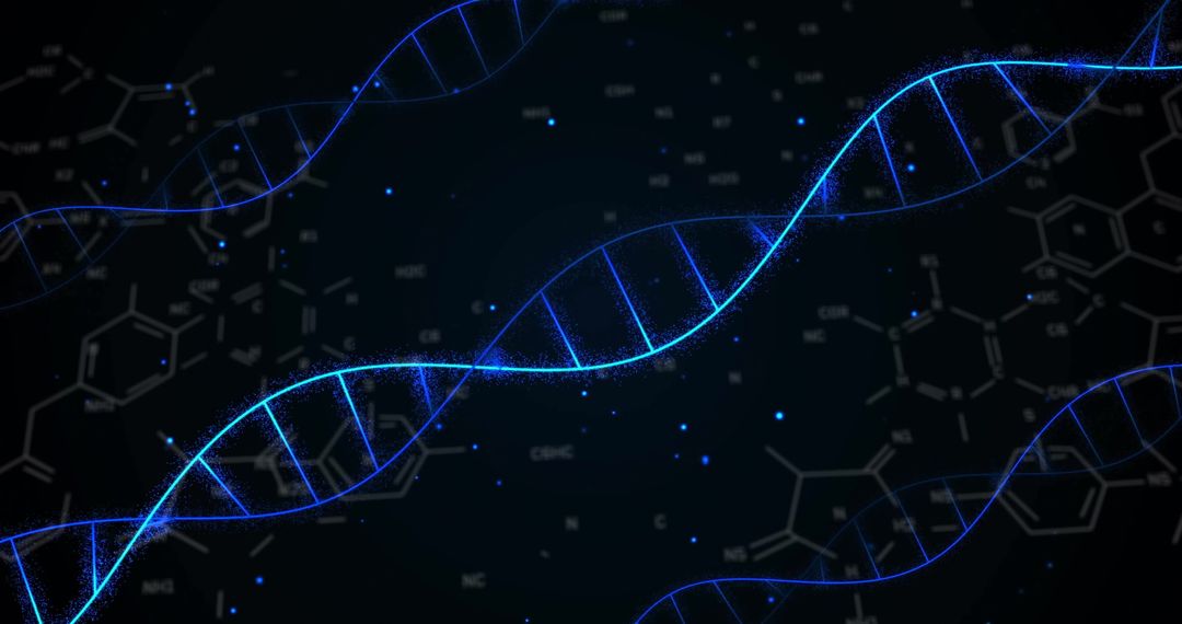 Intricate DNA Strands on Molecular Background