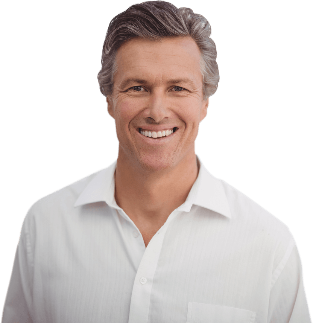 Business Professional in White Shirt with Transparent Background