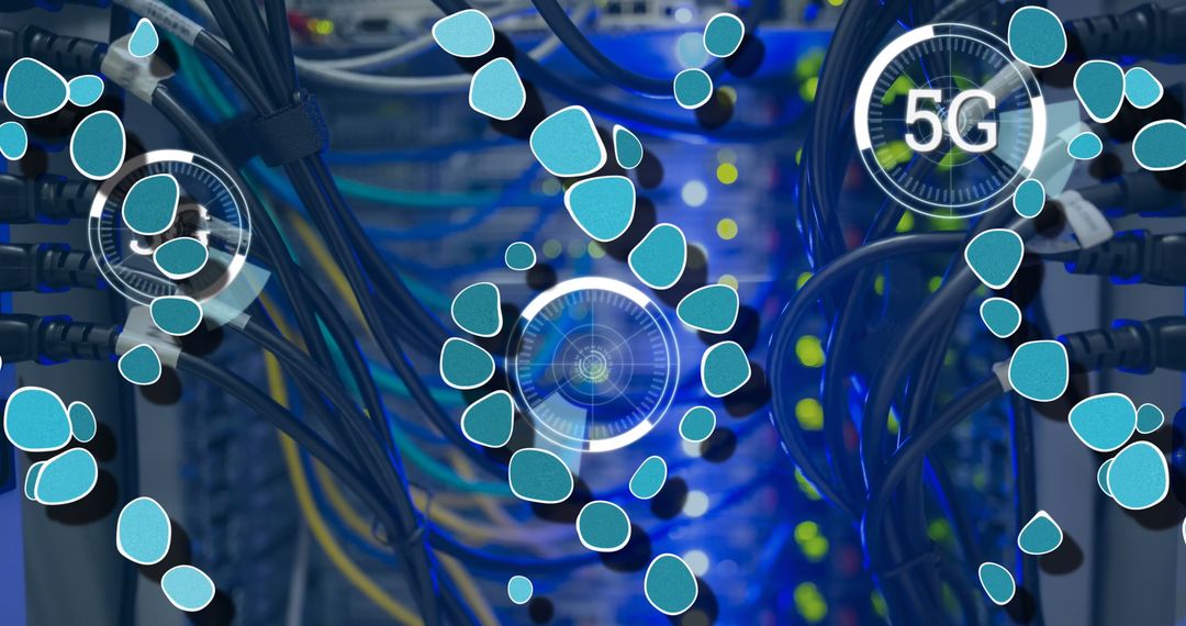 Medical Data Processing Concept in Server Room with Digital Technology