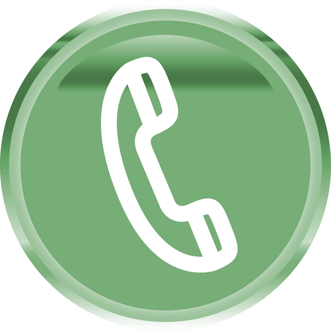Transparent Green Phone Icon for Communication Themes