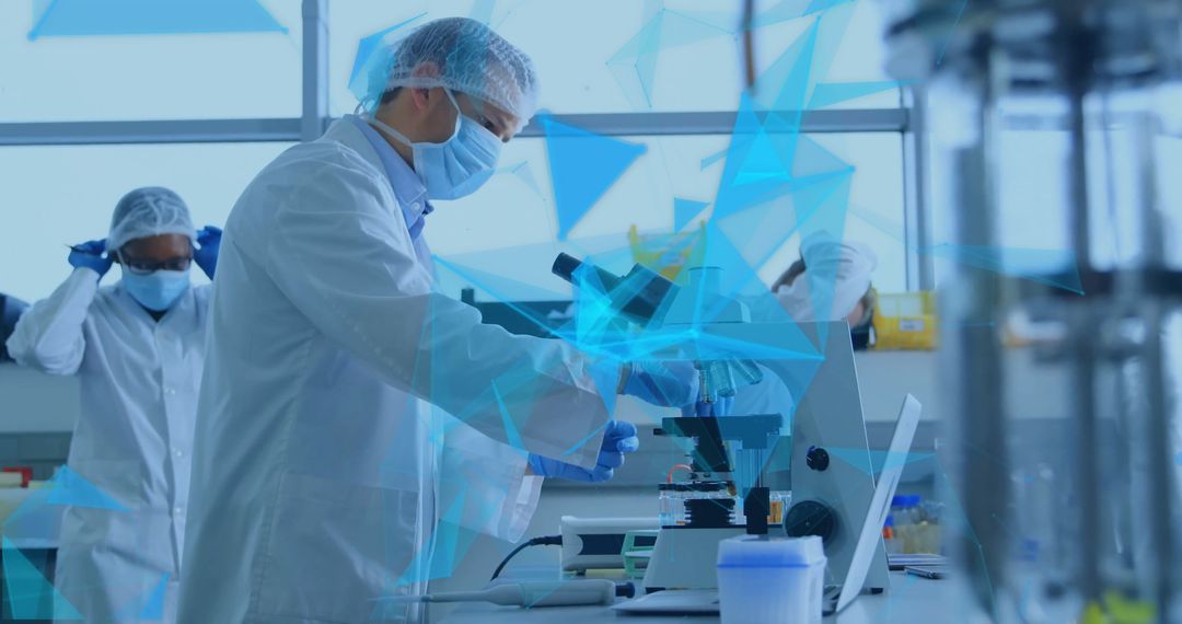 Innovative Scientists Analyzing Data with Advanced Technology