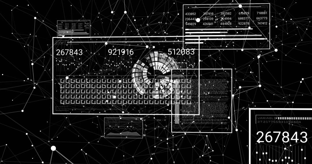 Digital Network Connections and Data Processing Globe Concept