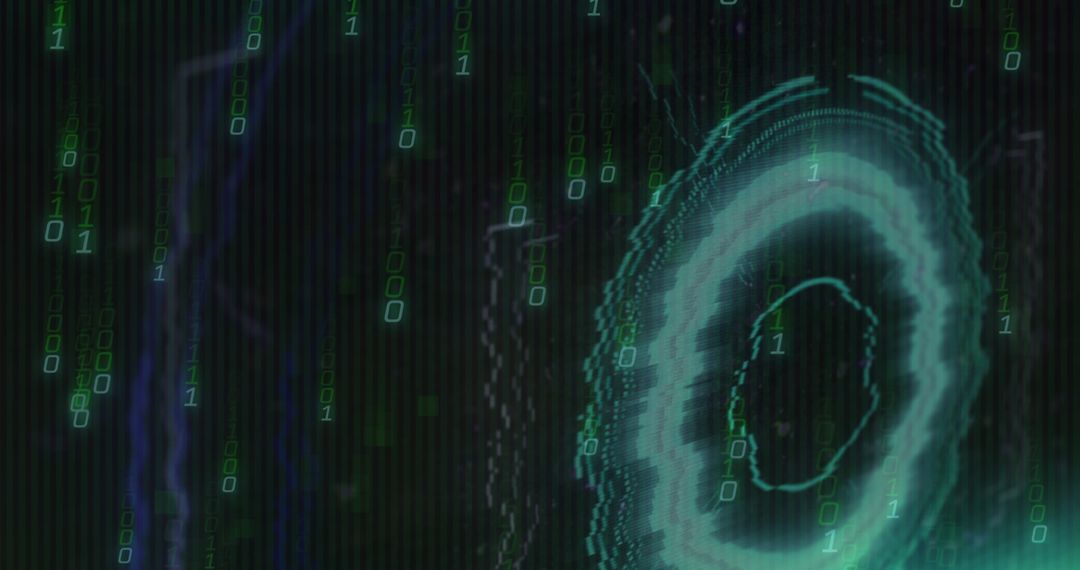 Abstract Digital Interface with Binary Code Simulation - Free Images, Stock Photos and Pictures on Pikwizard.com