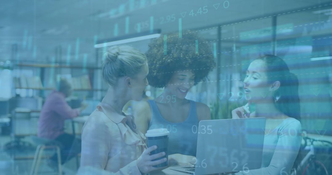 Business Team Analysing Financial Data Together