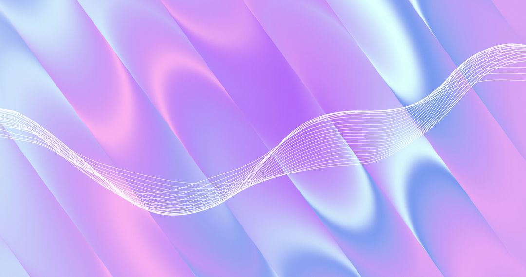 Abstract Pastel Wave with Network Connections