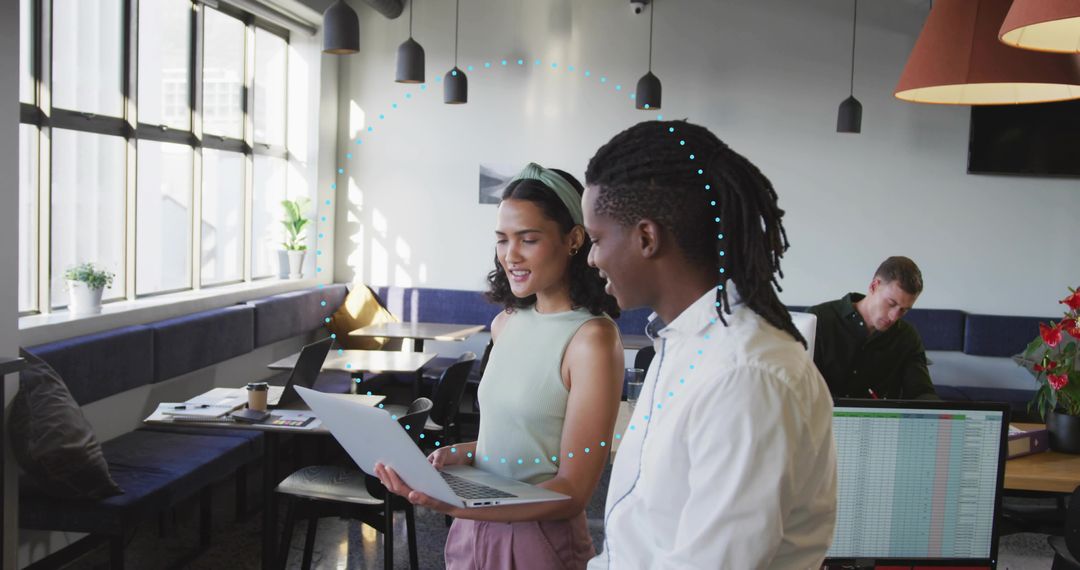 Modern Office Collaboration in Creative Workspace