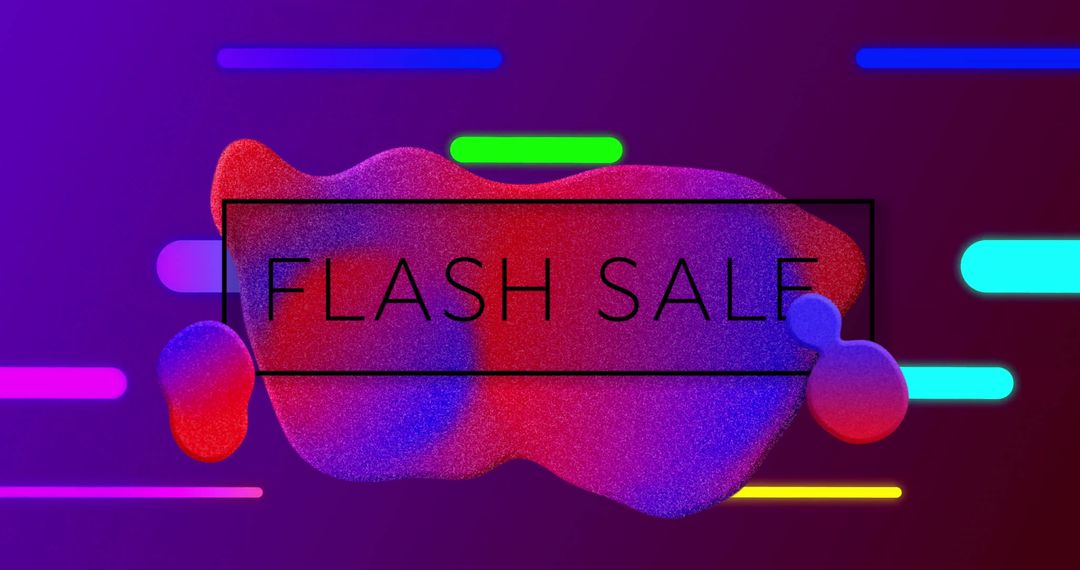 Vibrant Abstract Flash Sale Banner - Free Images, Stock Photos and Pictures on Pikwizard.com