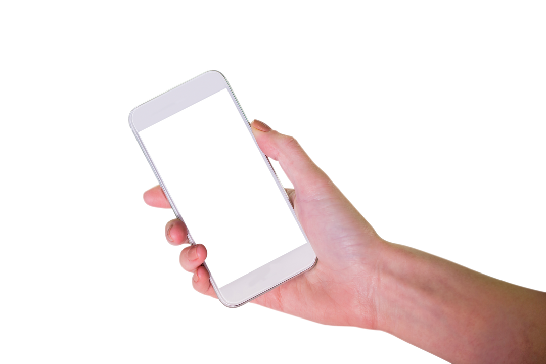 Hand Holding Smartphone with Transparent Background and Blank Copy Space - Download Free Stock Images Pikwizard.com