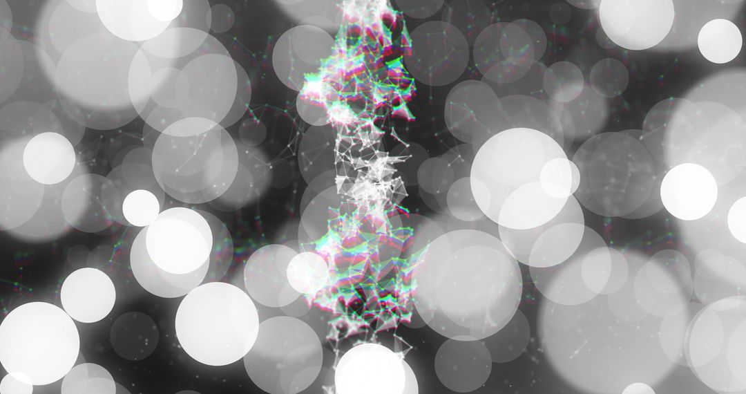 Futuristic Abstract Network with Glitch Effects