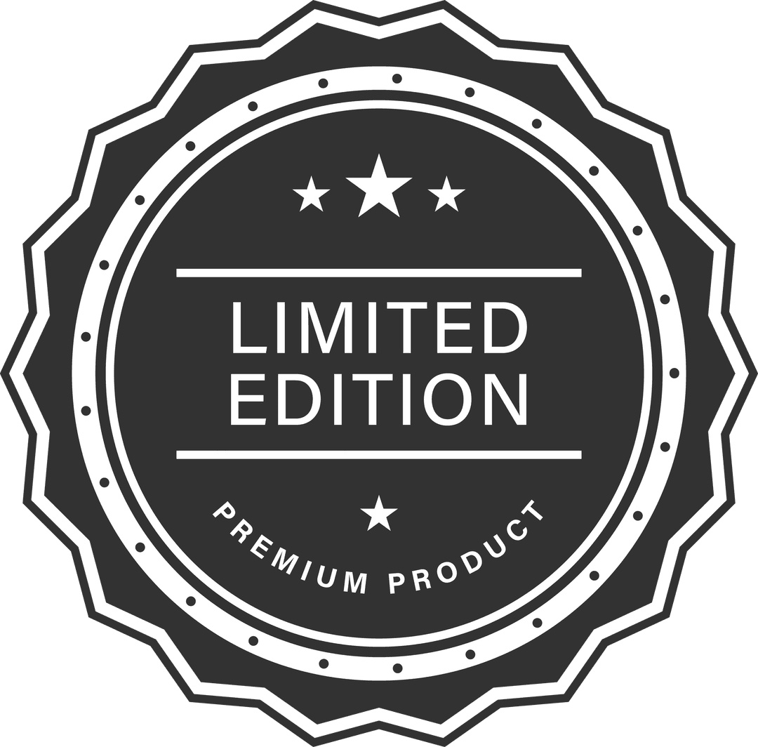 Limited Edition Badge on Transparent Background Premium Label