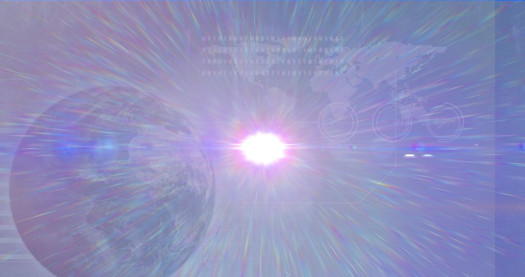 Abstract Global Networking Visual with Digital Effects