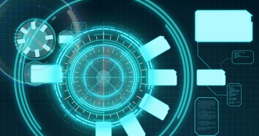 Futuristic Digital Interface with Scanning Algorithms