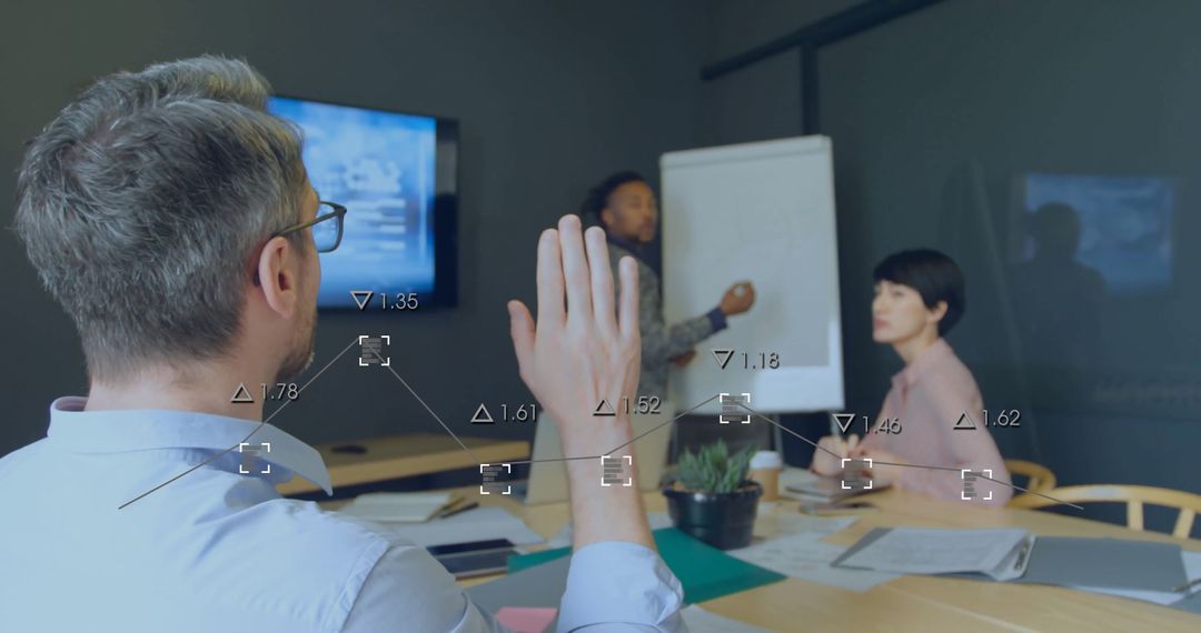 Data Insights in Modern Office Meeting